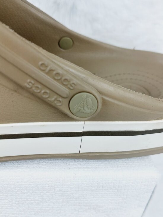 Crocs Men\'s Khaki Brown Classic Crocband Slip-On Casual Clogs Size US 12 main image 6